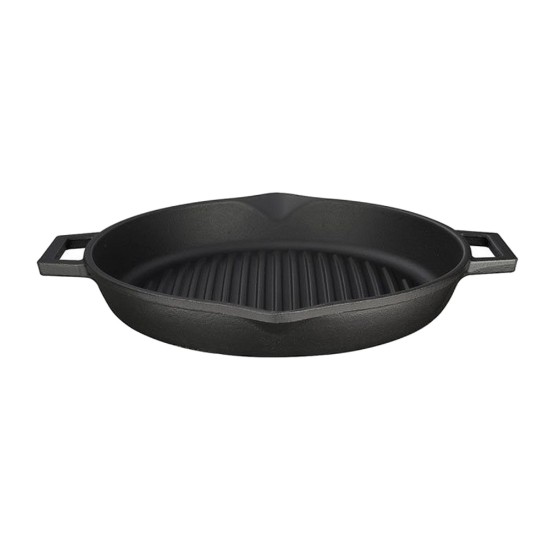 Grill serpenyő, 30 cm, öntöttvas / 2,2 l - LAVA