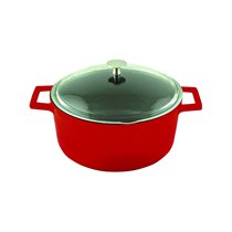 Lava öntvény lábas  24 cm, piros