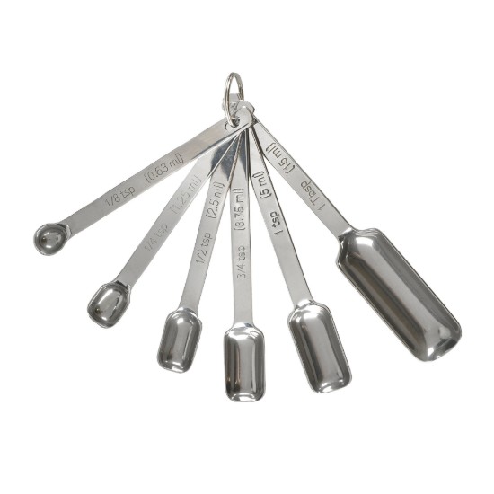 Kitchen Craft 6 darabos mérőkanál készlet, rozsdamentes acél, “MasterClass”