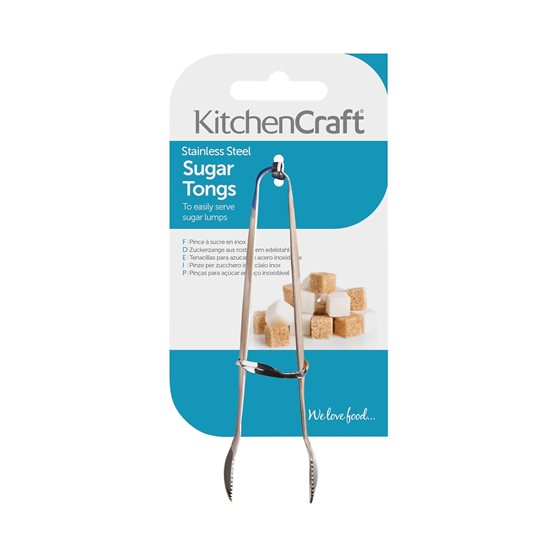 Kitchen Craft rozsdamentes acél kockacukor fogó, 10 cm