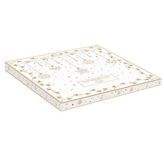 Nuova R2S - 32 cm -es "CHRISTMAS LIGHTS" porcelán torta tálca