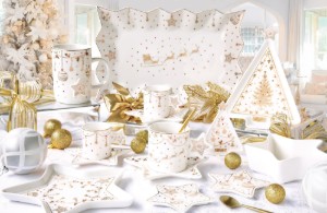 Nuova R2S - 15 cm -es "CHRISTMAS LIGHTS" porcelán csillagtál
