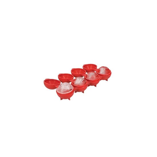 Gömb alakú jégforma, 21,5 x 7 x 4 cm, szilikon, piros - Kitchen Craft