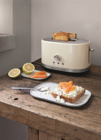 2 slot kenyérpirító, kézi vezérlés, 1200 W, "Almond Cream" szín - KitchenAid márka