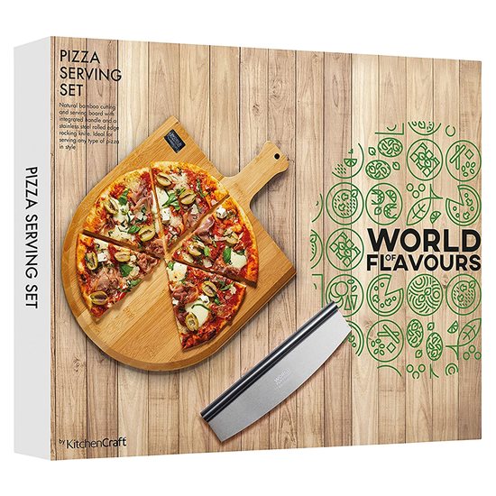 Kitchen Craft ~ 34 × 35 cm –es pizza tálalókészlet