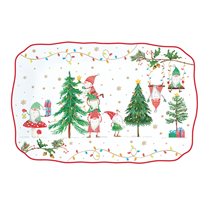 Nuova R2S - 35 x 23 cm -es "READY FOR CHRISTMAS" porcelán tálalótálca