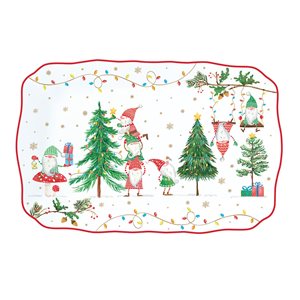 Nuova R2S - 35 x 23 cm -es "READY FOR CHRISTMAS" porcelán tálalótálca