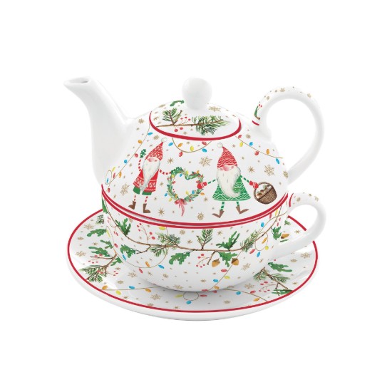 Porcelán teás adagolókészlet, 350 ml, "READY FOR CHRISTMAS" - Easy Life