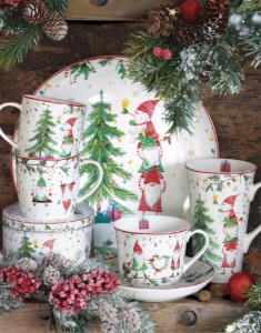 Porcelán teás adagolókészlet, 350 ml, "READY FOR CHRISTMAS" - Easy Life