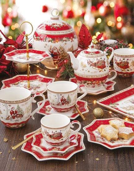 Nuova R2S - 450 ml-es porcelán tea kiszolgáló készlet - "CHRISTMAS MEMORIES" motivummal