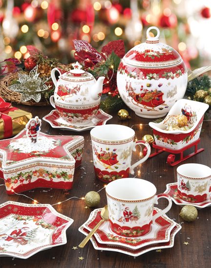 Nuova R2S - 450 ml-es porcelán tea kiszolgáló készlet - "CHRISTMAS MEMORIES" motivummal