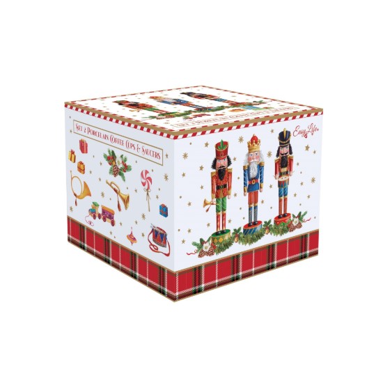 Nuova R2S - 100 ml -es "VINTAGE NUTCRACKER" 2 db-os porcelán kávéscsésze - csészalj készlet