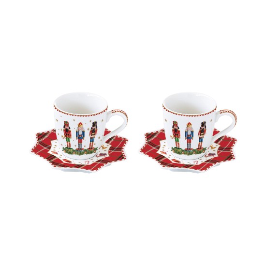 Nuova R2S - 100 ml -es "VINTAGE NUTCRACKER" 2 db-os porcelán kávéscsésze - csészalj készlet