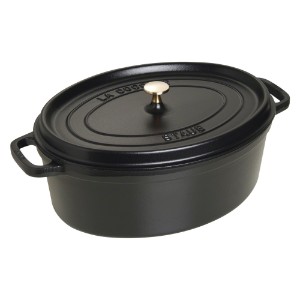 Staub ~  37 cm / 8 literes, Black (Fekete) ovális Cocotte edény