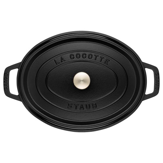 Staub ovális cocotte, öntöttvas, 41cm/12L, Fekete