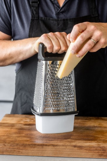 Kitchen Craft reszelő 23 cm, tartállyal, rozsdamentes acél, “MasterClass”