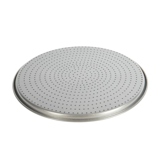 Kitchen Craft perforált pizza tálca, acél, 32 cm, "MasterClass"