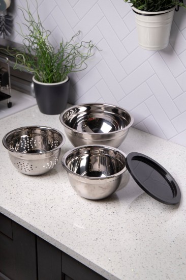 4 részes tál készlet, rozsdamentes acél, “MasterClass” - Kitchen Craft