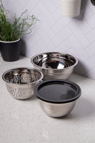 4 részes tál készlet, rozsdamentes acél, “MasterClass” - Kitchen Craft