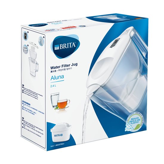 BRITA Aluna Cool 2.4 L-es vízszűrő kancsó, Maxtra+, fehér
