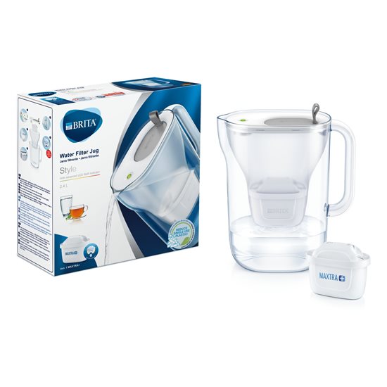 BRITA  Style vízszűrő kancsó, 2.4 L, Maxtra+, szürke