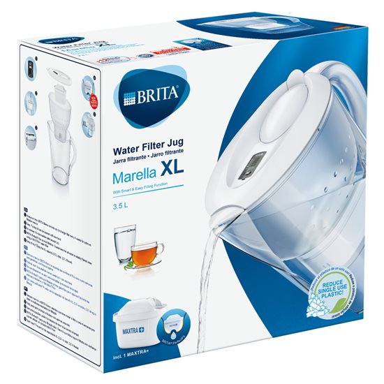 BRITA - Fehér - Marella XL vízszűrő kancsó, 3,5L Maxtra+  szűrő patron