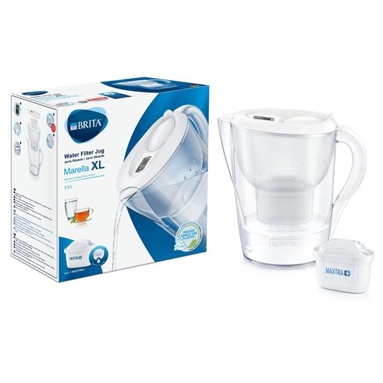 BRITA - Fehér - Marella XL vízszűrő kancsó, 3,5L Maxtra+  szűrő patron