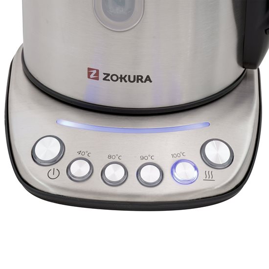 Zokura - 2200 W -os 1,7 literes elektromos vízforraló, 4 előre beállított hőmérséklettel