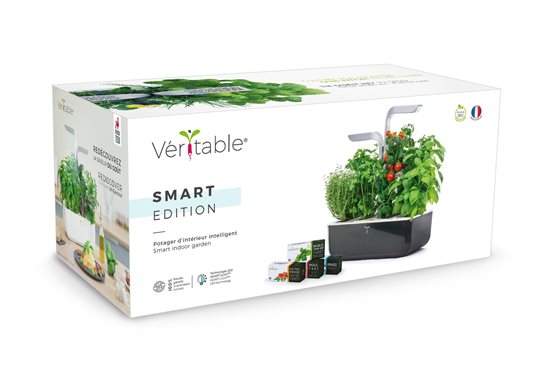 Veritable - 33 x 18,5 x 45 cm-es - "SMART Garden" - Soft Black -  intelligens ültetvényes kert