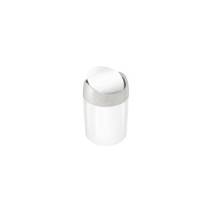 Simplehuman -  mini 1,5 literes ~Fehér ~ Acél asztali szemetes