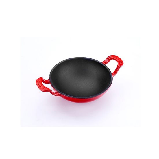 Kerek wok, 16 cm, öntöttvas, piros - LAVA