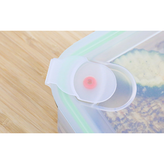 Élelmiszertároló tartály, "Air Type" termékcsalád, 400 ml, üvegből - Glasslock