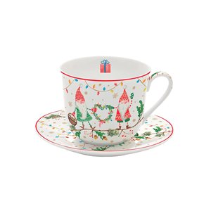  Nuova R2S - 400 ml -es "READY FOR CHRISTMAS" porcelán csésze - csészealjjal