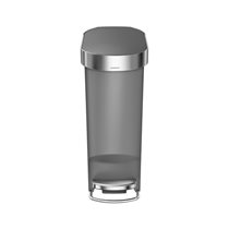Simplehuman - Grey/Szürke ~ Slim/Vékony ~ 40 literes műanyag szemetes, pedállal