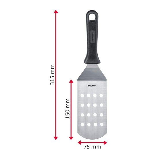 Spatula perforációval "Master Line", 15 x 7,5 cm, rozsdamentes acél - Westmark