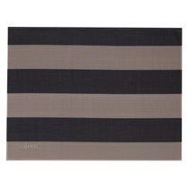 "Stripes" asztali szőnyeg, 42 x 32 cm, vinil, bézs/fekete - Saleen