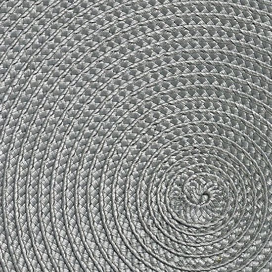 "Kör" kerek asztalszőnyeg, 38 cm, műanyag, szürke - Saleen
