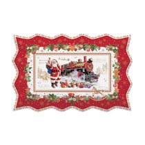 Nuova R2S - 35 x 23 cm-es porcelán tálalótálca - "KARÁCSONYI EMLÉKEK" motivummal