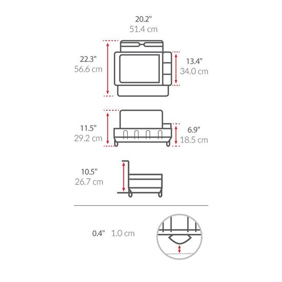 simplehuman - Edényszárító 56,6 x 51,4 x 29,2 cm