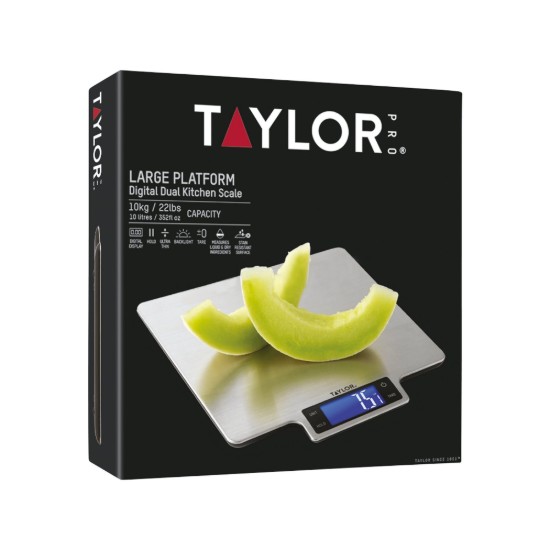 Taylor Pro ~ 10 kg -ig használható konyhai mérleg
