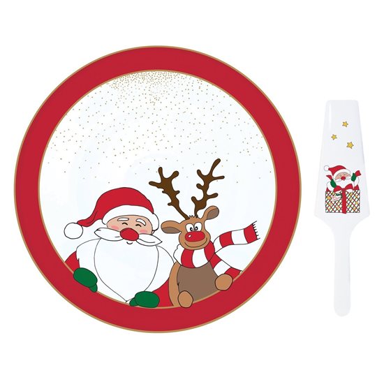 Nuova R2S "Christmas Friends" torta tartó és lapát 32 cm