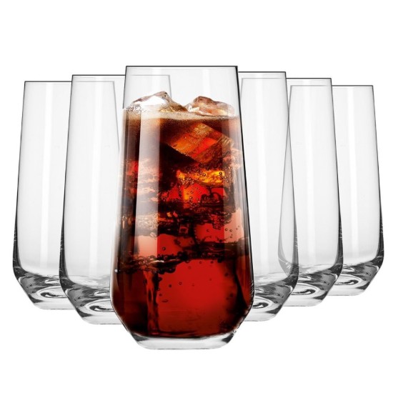 6 darabos SPLENDOUR "long drink" pohárkészlet, üvegből, 490 ml - Krosno
