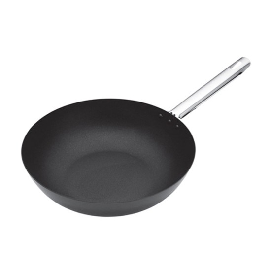 Kitchen Craft wok serpenyő, szénacél, 30 cm, “MasterClass”