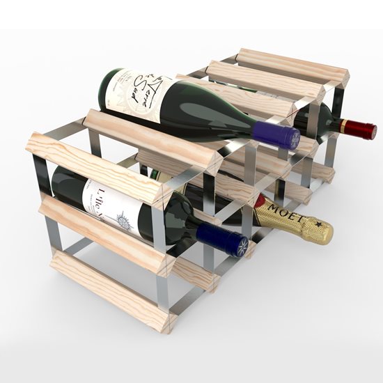 RTA – Natur fenyőfa borospolc 15 üveg bor tárolásához