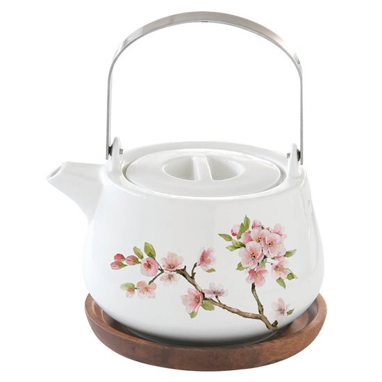 Porcelán teáskanna állvánnyal, 750 ml, Sakura - Nuova R2S