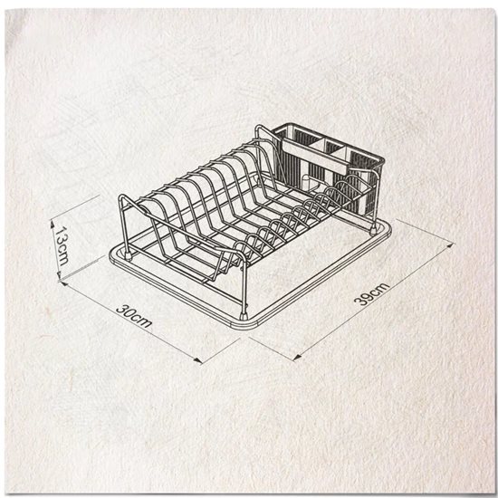 Tekno Tel - 39 x 30 x 13 cm -es  rózsaszín edény szárító