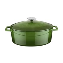 Lava ovális öntvény lábas 29 cm, zöld