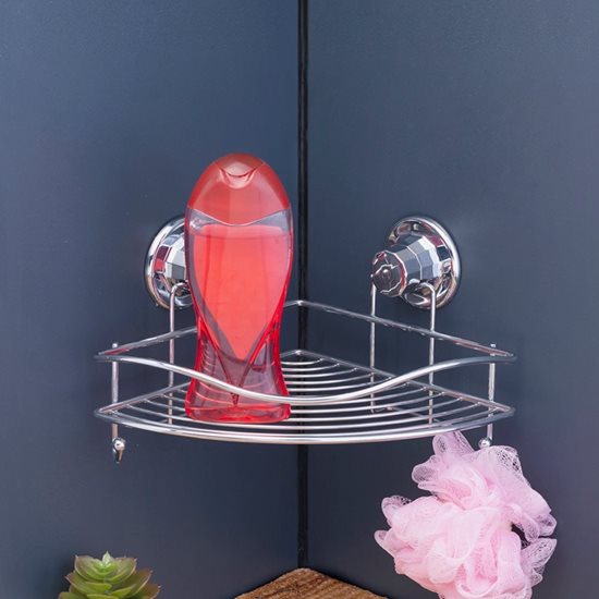 Fürdőszoba polc tapadókorongokkal, 21 x 21 x 15 cm - Tekno-tel