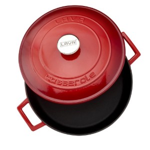 LAVA öntvény lábas, 28cm/3,5L "Folk", piros