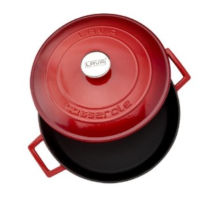 LAVA öntvény lábas, 24cm/2,47L, "Folk", piros